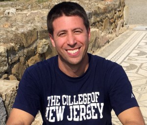 man wearing TCNJ shirt